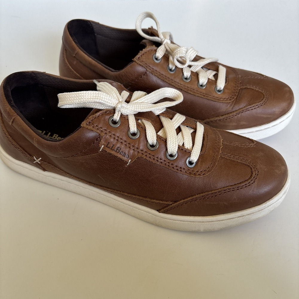 L.L. Bean Sport Casual Lace-up Women's Brown‎ Leather Shoes Size 7.5 Walking